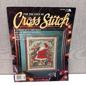 VTG Christmas Cross Stitch Magazine For the love of January 1994 90s‎ Crafting